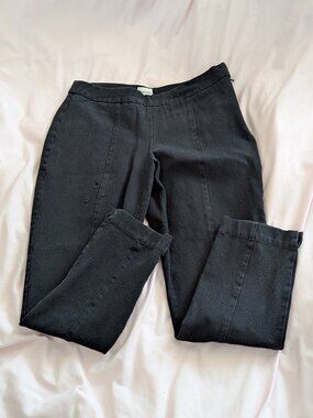 Chico’s Black Seamed Slim Leg Pull On Pants Size 0